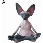Luoditong Shop Bir Stil x Kedi Heykelcik Kaprisli Buda Kedi x Figürler Reçine El Sanatları Bahçe Heykel Ofis Masaüstü Süsleri x Heykelcik (Yurt Dışından) - Renkli