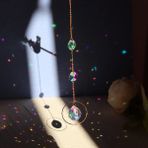 Luoditong Shop F Stili Kristal Rüzgar Çanları Güneş Yakalayıcılar Elmas Asılı Gökkuşağı Chaser Bahçe Pencere Düğün Perde Avize Ev Dekorasyonu Rüzgar Çanı (Yurt Dışından) - Renkli