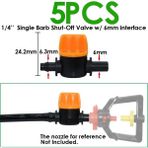 Luoditong Shop SPL11-024-5PCS Stili Sprycle Damla Sulama Yağmurlama Sistemi Inç Barb Tee Tek Çift Su Borusu Konnektörü Çapraz Kapatma Bağlantısı Hortumu Bahçe (Yurt Dışından)