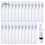 luojery 30 Adet 10 ml/3 Oz Taşınabilir Doldurulabilir Şeffaf Cam Boş Püskürtücü Parfüm Şişeleri Kozmetik Atomizörler Seyahat Partisi için Sprey Şişe Konteyner Makyaj Aracı (30 Adet 10 ml Şeffaf Cam Parfüm