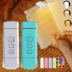 LUOLED Şarj Edilebilir Kitap Işığı, 30/60 Dakika Zamanlayıcı, Taşınabilir Okuma Işığı, 6 Yer İmli, 3 Renk ve 5 Parlaklık Kısılabilir, Kitap Severler ve Çocuklar için Yatakta Gece Okumak için Harika