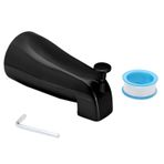 Luomorgo 1 Adet Küvet Dağıtıcı ile Bacalı, Siyah Küvet Bacalı Evrensel 1/2 "Bakır Su Borusuna Uyar, Banyo Duş Küvet Bataryası Bacalı, Altıgen Anahtarlı, İplik Bandı
