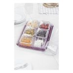 Luord-Store Akrilik Mürdüm 6’lı Kapaklı Kahvaltılık Kahvaltı Seti & Saklama Kabı (Cam Değildir)