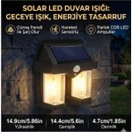 Luord - Store Rustik Ampul Ikili Solar Duvar Aplik Güneş Enerjili Hareket Sensörlü