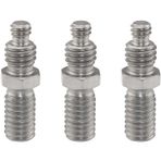 LUORNG 3 adet kafa sütun demir 1/4 ila 3/8 Tripod aksesuarları kamera adaptörü vidalar dişli adaptör Tripod vidalar Flash stüdyo ışık tutucu topu kafa Lens halka dürbün