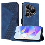 LUOTANL Cüzdan Kılıf Huawei Pura 90 Pro Max/90 Pro/90 için, Deri Kabartma Kart Tutucu Katlanır Kılıf Manyetik Kilit Durma Fonksiyonu Cep Telefonu Çantası, Mavi, 90 Pro