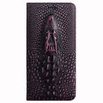 LUOTANL Huawei Pura 90 Pro Max/90 Pro/90 için Cüzdan Kılıf, Stand Fonksiyonlu 3D Kabartmalı Timsah Kafası Kapaklı Deri Kılıf, Mor, 90