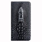 Luotanl Huawei Pura 90 Pro Max/90 Pro/90 için cüzdan kılıfı, deri 3D kabartmalı timsah kafası katlanabilir kılıf tutucu fonksiyonu kılıfı, siyah, 90