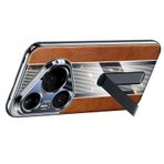 LUOTANL Huawei Pura 90 Pro Max/90 Pro/90 için Kickstand Kılıf, Kamera Koruması Vintage Hakiki Deri Kaplama Kılıf Yağ Balmumu Desenli İnce Kapak, Turuncu, 90 Pro