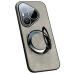 LUOTANL Huawei Pura 90 PRO Max/90 Pro/90 için Kılıf, Opak Vintage Yüzük Standlı Deri Kılıf, Lens için İnce Düşmeye Karşı Koruma Kabuğu, Gri, 90