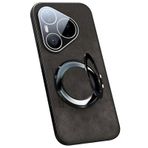 LUOTANL Huawei Pura 90 PRO Max/90 Pro/90 için Kılıf, Opak Vintage Yüzük Standlı Deri Kılıf, Lens Kabuğu için İnce Düşme Koruması, Siyah, 90 PRO Max