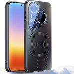 LUOTANL Huawei Pura 90 PRO Max/90 Pro/90 için Manyetik Kılıf, Isı Dağılımı Kablosuz Şarj Kamera Koruma Darbeye Dayanıklı Delikli Kabuk, Siyah, 90 PRO