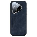 LUOTANL Huawei Pura 90 Pro Max/90 Pro/90 için Vintage Kılıf, Erkek ve Kadın İnce Buzlu Deri Kılıf Kamera Darbeye Dayanıklı Yumuşak Kenarlı Kapak, Mavi, 90 Pro