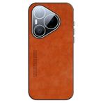 LUOTANL Huawei Pura 90 Pro Max/90 Pro/90 için Vintage Kılıf, Erkek ve Kadın İnce Buzlu Deri Kılıf Kamera Darbeye Dayanıklı Yumuşak Kenarlı Kapak, Turuncu, 90 Pro