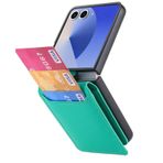 LUOTANL Motorola Razr 70 Ultra/70+/70 için İnce Kılıf, Kredi Kartı Tutacağı Tahıl Deri Kılıf İş Tarzı Parmak Yüzük Kapağı, Yeşil, 70 Ultra