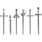 Luoxinguo 6 Adet 1/6 Adet Yaratıcı Antika Kılıç Bıçak Kitap Ayracı Takılar Dıy Moda Metal Gümüş Kılıç Bıçak Kitap Ayracı Kolye Kitap Klipsi Işaretleyiciler (Yurt Dışından) - Renkli - Bookmark