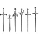 Luoxinguo 6 Adet Kılıç 1 Adet/6 Adet Retro Metal Tüy Kitap Ayracı Altın Gümüş Antika Bakır Çocuk Öğrenci Hediye Okul Kırtasiye Ofis Aksesuarları (Yurt Dışından) - Renkli - Bookmark