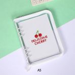 Luoxinguo A5-Beyaz Jıanwu Yanıp Sönen Fermuar Gevşek Yaprak Kitap A5/a6 Şeffaf Sevimli Ciltli Defter Öğrenci Not Defteri Kawaii Kırtasiye Okul Malzemeleri (Yurt Dışından) - Renkli