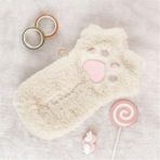 Luoxinguo Bej Büyük Kapasiteli Kesim Kedi Paw Kalem Çantası Kalemlik Okul Kırtasiye Organizatör Yumuşak Peluş Kozmetik Çantası Kawaii Kalem Çantası (Yurt Dışından) - Renkli - Kalem Çantaları