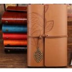 Luoxinguo Bej Sanat Vintage Deri Retro Dizüstü Günlüğü Not Defteri Edebiyat Pu Deri Not Defteri Kırtasiye Hediyeler Gezgin Dergisi Planlamacılar Ofis Okul Malzemeleri (Yurt Dışından) - Renkli - Defterler