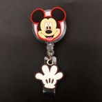 Luoxinguo Beyaz Küçük Mickey Minnie Donald Papatya Tarzı Geri Çekilebilir Rozet Makara Hemşire Doktor Kart Tutucu Ofis Hastane Adı Kart Malzemeleri (Yurt Dışından)