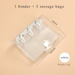 Luoxinguo Beyaz Mini Jıanwu Sevimli Mini 3 Halka Gevşek Yaprak Kitap Şeffaf Taşınabilir Öğrenci Dergisi Bağlayıcı Defter Kawaii Kırtasiye Okul Malzemeleri (Yurt Dışından) - Renkli - Not Defterleri - 1 Adet