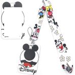 Luoxinguo Boyun Askısı Tutucu Mickey Mouse Disney Boyun Askısı Boyunluklar Kimlik Kartı Kart Tutucu Anahtarlık Cep Telefon Askısı Hediye Şerit Dokuma Kolye Hediyeler (Yurt Dışından) - Renkli - Badge Holder & Accessories