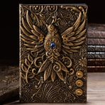 Luoxinguo Bronz A5 Chen Lın A5 Avrupa Tarzı Dizüstü Basit Retro Günlüğü Sihirli Not Defteri Edebi Alıntılar Çizim Kalınlaşmış El Hesap Kitabı (Yurt Dışından) - Renkli