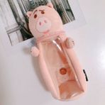 Luoxinguo Ham Domuz Disney Peluş Kalem Kutusu Kalemlik Popüler Kız Erkek Dikiş Şeffaf Saklama Çantası Hediye Okul Ofis Kırtasiye Kawaii Kalem Çantası (Yurt Dışından) - Renkli - Kalem Kutuları