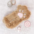 Luoxinguo Kahverengi Büyük Kapasiteli Kesim Kedi Paw Kalem Çantası Kalemlik Okul Kırtasiye Organizatör Yumuşak Peluş Kozmetik Durumda Kawaii Kalem Çantası (Yurt Dışından) - Renkli - Kalem Çantaları