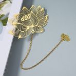 Luoxinguo Lotus Vintage Hollow Metal Imleri Yonca Lotus Ginkgo Çiçekleri Akçaağaç Yaprağı Kolye Imi Öğrenci Kitap Ayracı Kırtasiye Hediyeler (Yurt Dışından) - Renkli - Bookmark