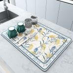 Luoxinguo Mavi 30X40 cm Süper Emici Kaymaz Kahve Tabağı Büyük Mutfak Emici Drenaj Mat Kurutma Mat Hızlı Kuru Banyo Drenaj Pedi (Yurt Dışından) - Renkli - Not Defterleri