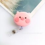 Luoxinguo Piglet Kawaii Hayvan Rozet Makaraları Karikatür Piglet Panda Hamster Kedi Paw Rozet Makaraları Çalışma Kartı Kımlık/ıc Kart Tutucu Aksesuarları (Yurt Dışından)