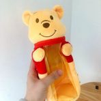 Luoxinguo Pooh Disney Peluş Kalem Kutusu Kalemlik Popüler Kız Erkek Dikiş Şeffaf Saklama Çantası Hediye Okul Ofis Kırtasiye Kawaii Kalem Çantası (Yurt Dışından) - Renkli - Kalem Kutuları