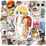 Luoxinguo Rastgele 30 Adet 10/30/50 Adet Sevimli Hayvan Kedi Çıkartmaları Estetik Dıy Telefon Laptop Gitar Scrapbooking Günlüğü Karikatür Çıkartma Çocuk Oyuncak (Yurt Dışından) - Renkli - Assorted Stickers - None