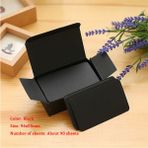 Luoxinguo Siyah 90 Yaprak El Yazısı Kart Not Defterleri Inek Derisi Renk Kelime Kartı Kawaii Bloknot Boş Kraft Kağıt Sevimli Gevşek Yaprak Mektup Kartı 94X55MM (Yurt Dışından) - Renkli - Memo Pads