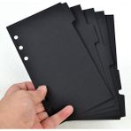 Luoxinguo Siyah A5 5 Adet/takım A5 A6 Bağlayıcı Endeksi Bölücüler Endeksi Sayfa Gevşek Yapraklı Defter Scrapbooking Günlüğü Kırtasiye Okul Ofis Malzemeleri (Yurt Dışından) - Renkli - Not Defterleri