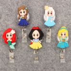 Luoxinguo Siyah Disney Pretty Prenses Tarzı Geri Çekilebilir Rozet Makara Hemşire Doktor Kart Tutucu Ofis Hastane Malzemeleri Erkek Kız Isim Kartı (Yurt Dışından) - Renkli - Badge Holder & Accessories