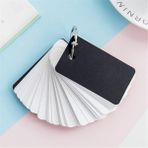 Luoxinguo Siyah Mini Boş Çalışma Kartı Not Kartı Taşıması Kolay Çok Renkli Gevşek Yaprak Ayrılabilir Demir Halka Toka Bloknot Not Defteri Okul Malzemeleri (Yurt Dışından) - Memo Pads
