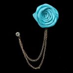 Luoxinguo Stil 3 Damat Düğün Rozeti Yaka Pin Zincir Broşlar Kumaş Sanatı El Yapımı Gül Çiçek Broş Yaka Pin Erkek Gömlek Takım Elbise Aksesuarları (Yurt Dışından)
