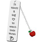 Luoxinguo Stil 4 Paslanmaz Çelik Metal Kitap Ayracı Apple Kolye ile Öğrenci Öğretmen Yazı Okuma Imi Öğrenme Malzemeleri Öğretmenler Günü Hediyesi (Yurt Dışından) - Renkli - Bookmark