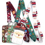 Luoxinguo Stil 7 Noel Serisi Boyun Askısı Boyunluklar Kimlik Kartı Kart Tutucu Anahtarlık Cep Telefonu Askısı Hediye Şerit Dokuma Kolye Süslemeleri (Yurt Dışından) - Renkli - Badge Holder & Accessories