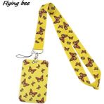 Luoxinguo Stil 8 Flyingbee X1287 Monarch Kelebek Kordon Kredi Kartı Kımlık Tutucu Çanta Öğrenci Kadın Seyahat Bankası Otobüs Kartvizit Kapağı Rozeti (Yurt Dışından) - Renkli - Badge Holder & Accessories