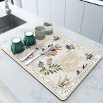 Luoxinguo Turuncu 30X20 cm Süper Emici Kaymaz Kahve Tabağı Büyük Mutfak Emici Drenaj Mat Kurutma Matı Hızlı Kuru Banyo Drenaj Pedi (Yurt Dışından) - Renkli - Not Defterleri