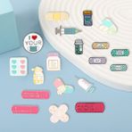 Luoxinguo WY1392 Yaratıcı Trendy Karikatür Kalp Yara Bandı Metal Emaye Broş Şırınga Hap Rozeti Doktor Hemşire Sevimli Takı Aksesuarları Hediye (Yurt Dışından) - Renkli - Badge Holder & Accessories