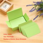 Luoxinguo Yeşil 90 Sayfa El Yazısı Kart Not Defterleri Inek Derisi Renk Kelime Kartı Kawaii Bloknot Boş Kraft Kağıt Sevimli Gevşek Yaprak Mektup Kartı 94X55MM (Yurt Dışından) - Renkli - Memo Pads