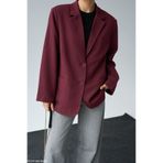Lupies Kadın Bordo Maskülen Oversize Blazer Ceket