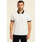 Lupinn Erkek Polo Yaka Düz Renk Kısa Kollu Pamuklu Tişört – Rahat ve Şık Tasarım - Beyaz - 2XL