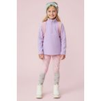 Lupinn Kız Çocuk Uzun Kollu Mor Dik Yaka Yarım Fermuarlı Polar Üst - Kız Çocuk Sweatshirt, Kız Çocuk Polar - Lila - 13 - 14 Yaş