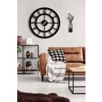 LUPOKRAFT Dekoratif Duvar Saati 48x48 cm + Vazo Tablo SİYAH 48 x 48